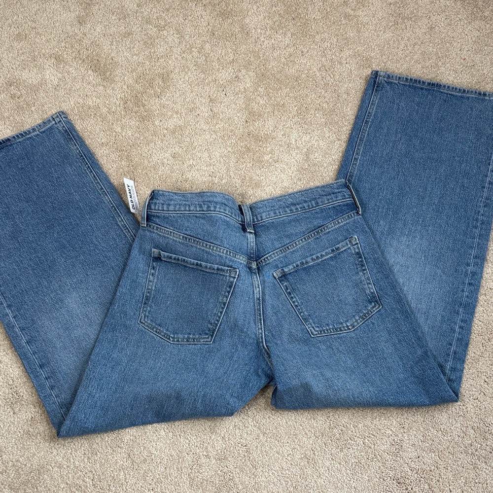 Old Navy Women 's Sloughy Wide Leg Jeans - Picture 4 of 5